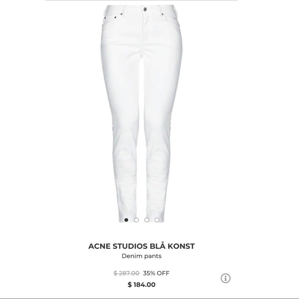 Women’s Acne Studios white jeans - size 29